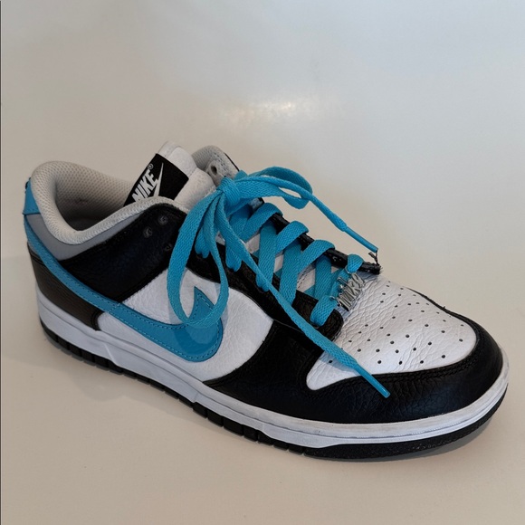 Nike Shoes - Like NEW | Nike | Custom Dunk Low By You | Black/White/Blue/Gray | Size 8